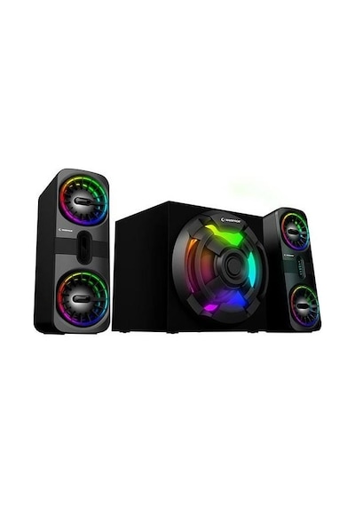 Rampage RMS-311 SHARD 2+1 80W Siyah USB,FM,Blueto,HMDI,Optica Rgb Işıklı Speaker