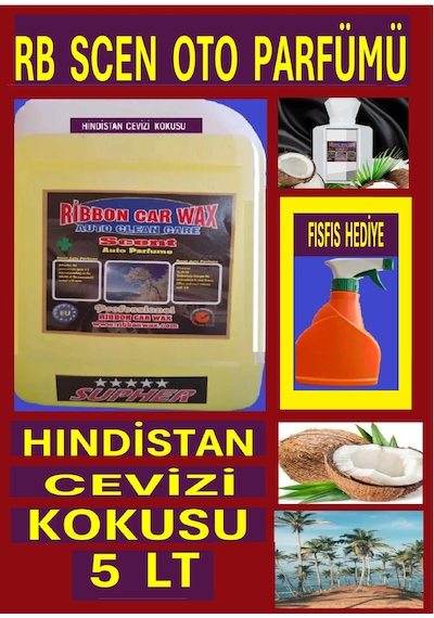 Rb Scent Oto - Oda Parfüm Hindistan Cevizi Oto Kokusu 5 Lt Meyva