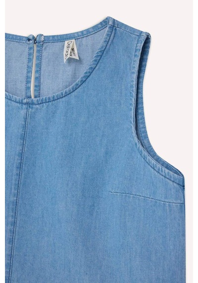 DeFacto Kız Çocuk Kolsuz Jean Bluz E6194A825SMNM28
