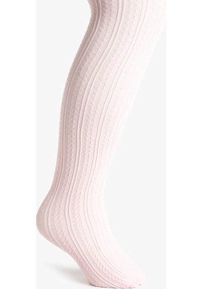 Koton Balıksırtı Desenli Külotlu Çorap 60 Den Pembe 3wkg80088aa 3WKG80088AA289