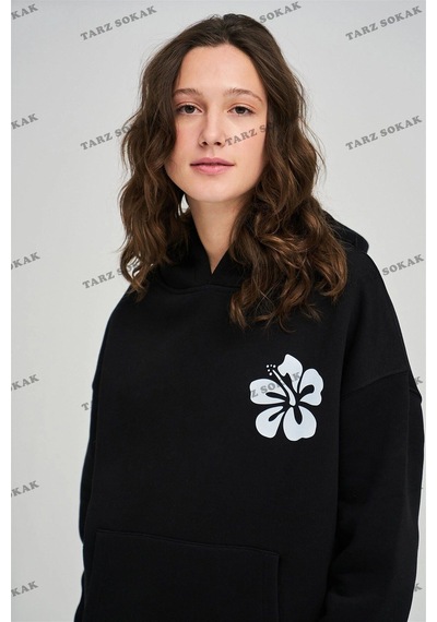 Tarzsokak Y2k Unisex Siesta Beach Sweatshirt Kod 1997 Siyah