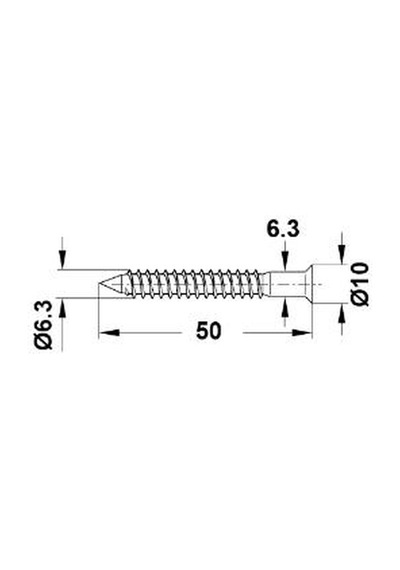 Hafele Confırmat Sw4 Sivri Uç 6.3X50Mm