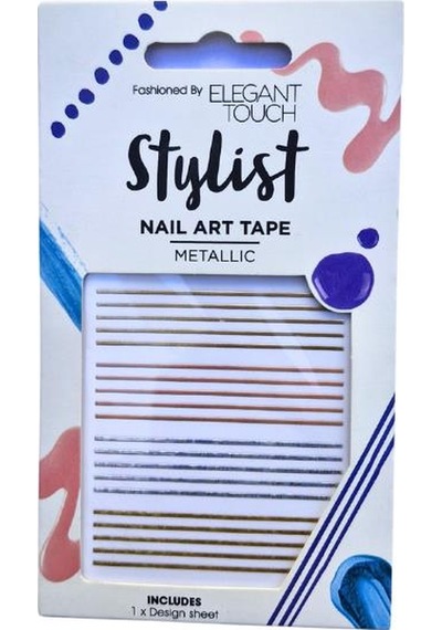 Elegant Touch Stylist Metallic Nail Art Metalik Renkler Tırnak Şerit Bant Süsü