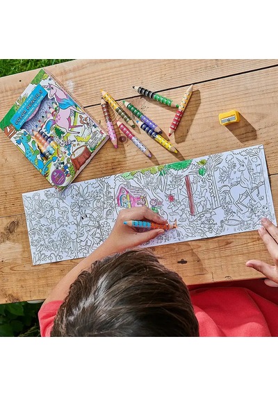 Eeboo Boyama Posteri Ve 16 Renk Kuru Boya Seti - Magical Creatures