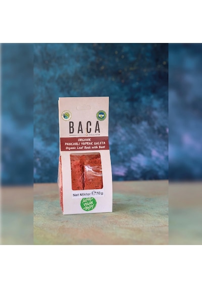Baca Organik Organik Pancarlı vegan Yaprak Galeta 55 G
