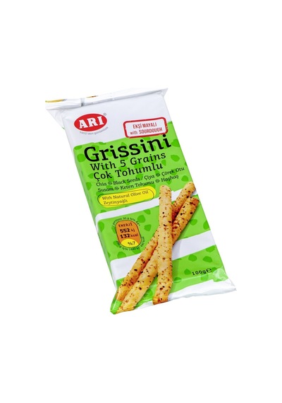 Arı Ekşi Mayalı Çok Tohumlu Grissini 100g - 5 Çeşit Tohumlu Sağlıklı Atıştırmalı 2'li Ekonomik Tarı