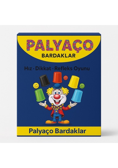 Palyaço Bardaklar Zil Oyunu Hız, Dikkat Ve Refleks Geliştirici Kutu Oyunu