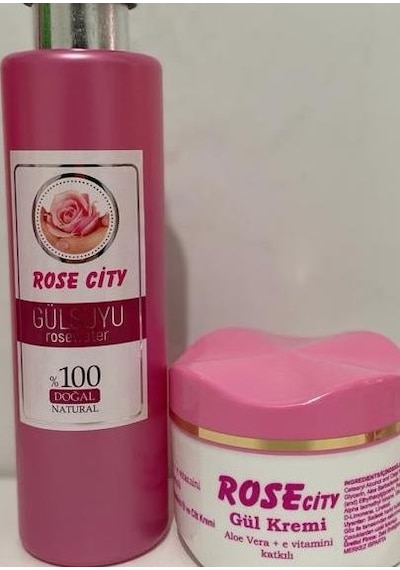 RoseCity 380ML Gülsuyu + 275ML Aloe Vera gül Krem Hediye