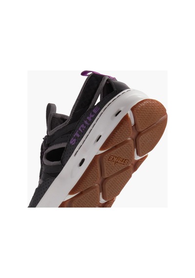 Strike Bluefin Sandal - Black Lthr&text W/purple