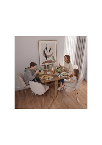 Pratik Katlanır - Açılır Kapanır Dikdörtgen Mutfak Yemek Çalışma Masası - 145 Cm X 90 Cm - %100 Mdf Atlantik - Çam