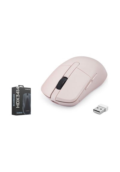 Hadron Hdx3414p Dual Mode Şarjlı Kablosuz Mouse Bluetooth 2.4 Ghz 6200 Dpı Pembe