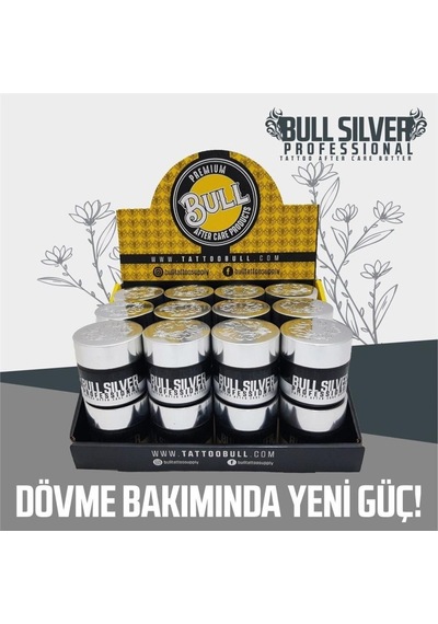 Tattoobull Silver Professional Tattoo After Care Butter 24'lü - Tattoobull Bakım Kremi