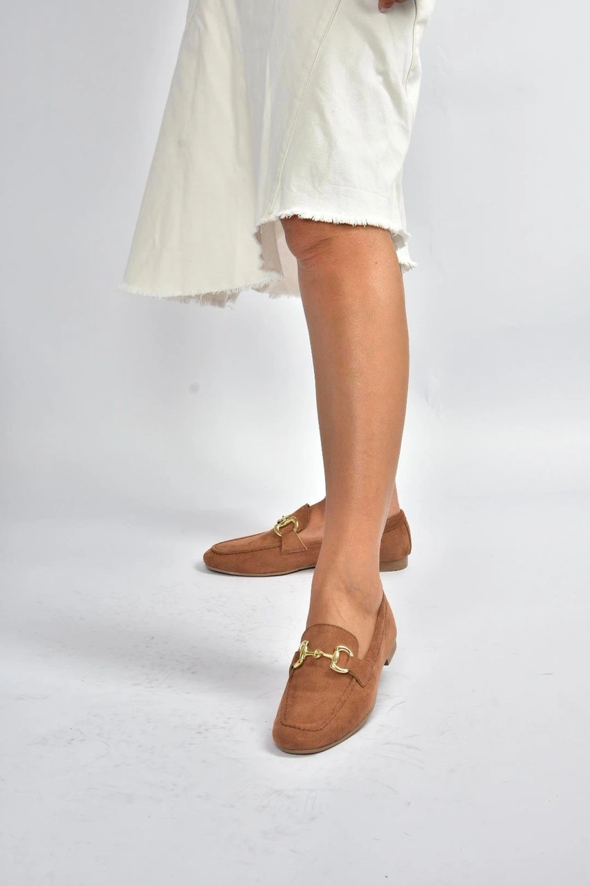 Fox Shoes V780161202 Taba Süet Günlük Kadın Ayakkabı Taba-süet