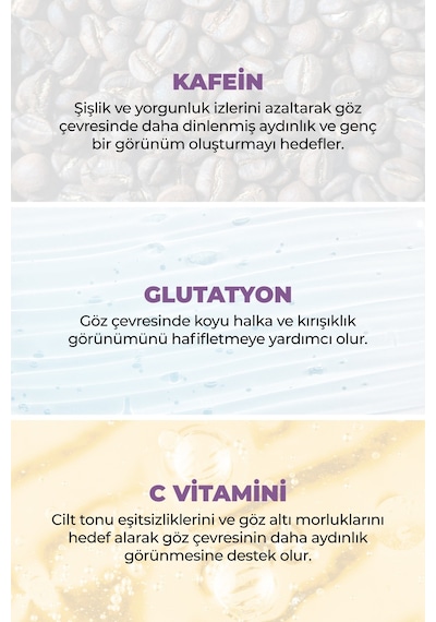 Nhiel Thermal Torbalanma Karşıtı Aydınlatıcı Göz Çevresi Serumu 10 ml | %5 Kafein + Glutatyon