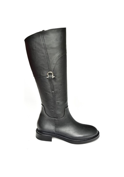 Fox Shoes T973600609 Siyah Düz Taban Kadın Çizme Siyah