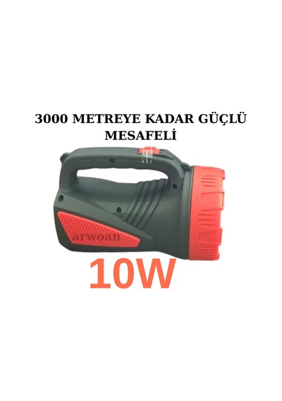 Şarjlı Led Projektör El Feneri 50 Saat Kısa Kademe - 15 Saat Uzun Kademe Kamp, Balıkçılık, Acil Durum Renkli