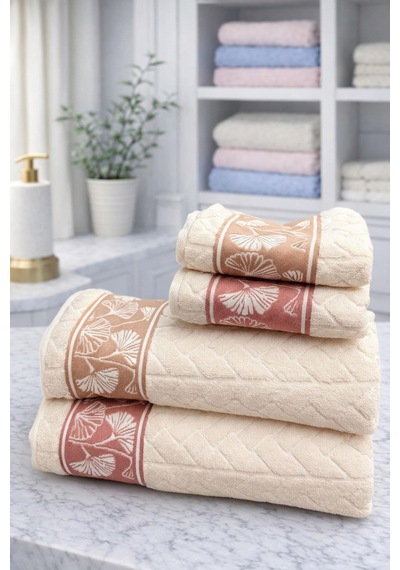 Özdilek Loseta Best Set Hamam Takımı Bej-pembe Çok Renkli