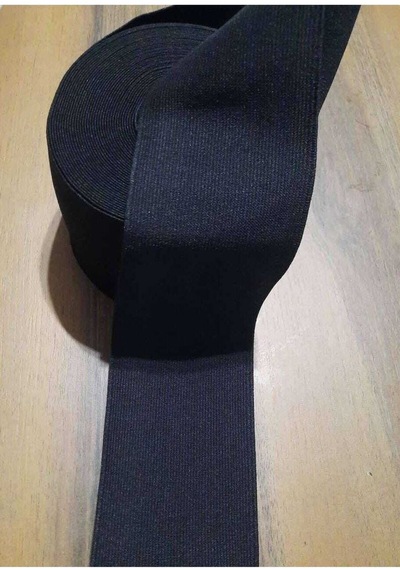6 Cm Siyah Bel Paça Don Etek Lastiği Yassı Geniş 5 Metre