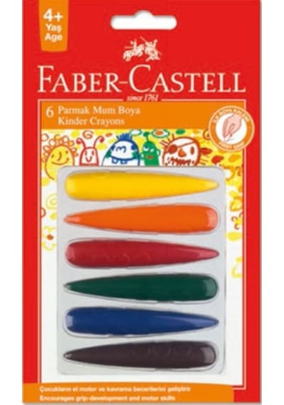 Faber Castell Parmak Mum Boya 6 Renk