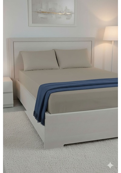 %100 Pamuk Ranforce Premium King Size Lastikli Çarşaf Seti - Vizo Vizon