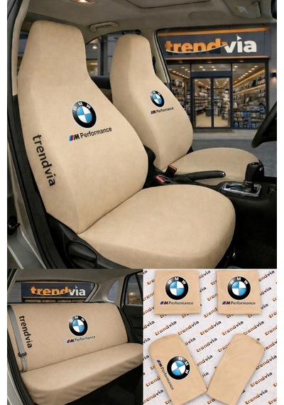 Bmw Logolu Oto Koltuk Kılıfı Ön Arka Set Penye Likralı Universal Koltuk Koruyucu Servis Kılıfı 26228268