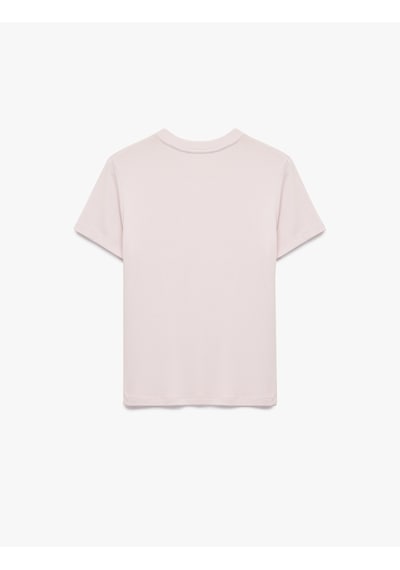 Koton Slim Fit Fiyonk Nakış Detaylı Kısa Kollu Bisiklet Yaka Tişört Pembe 6wak50199ek Gül Koton Slim Fit Fiyonk Nakış Detaylı Kısa Kollu Bisiklet Yaka Tişört Pembe 6wak50199ek Gül