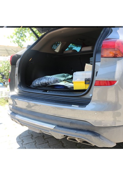 Hyundai Tucson İle Uyumlu 2018 2019 2020 Araka Tampon Üstü Eşiği Plastik