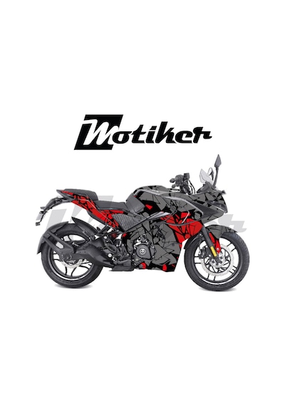 Bajaj Pulsar Rs200 Oni Japan Kırmızı Tasarımı Sticker Etiket Modeli