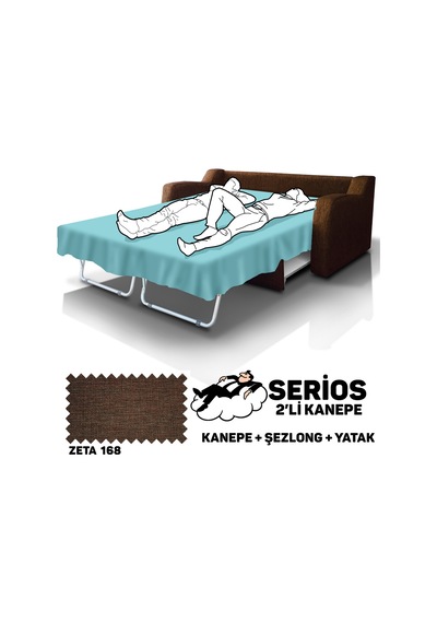 Serios Şezlonglu Yataklı Kanepe - Zeta 168
