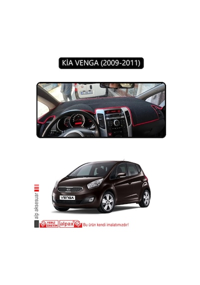 Kia Venga 2009-2011torpido Koruma Halısı Siyah Kenar