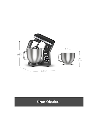 Karaca Mastermaid Chef Ultra D2000 W Dijital Ekranlı Hamur Yoğurma Makinesi Karaca Mastermaid Chef Ultra D2000 W Dijital Ekranlı Hamur Yoğurma Makinesi