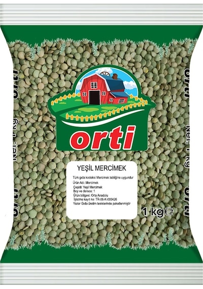Orti Yeşıl Mercimek 1 KG