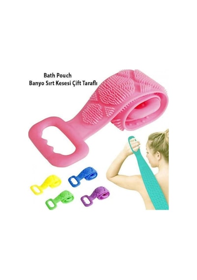 Sırt Keseleme Fırçası Banyo Duş Lifi Silikon Sırt Kesesi 60 CM