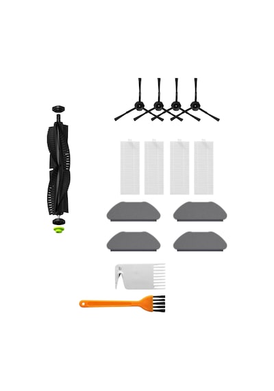 Asgard Grup 360 S10 İle Uyumlu 1 Ana Fırça, 4 Filtre, 4 Siyah Yan Fırça, 4 Mop 2 Tarak Pkt-asgs000125