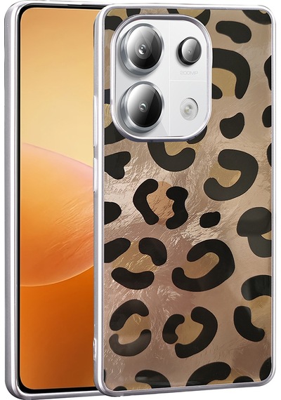 Xiaomi Redmi Note 13 Pro 4g Kılıf Desenli Zore Mep Kapak Gold Leopar