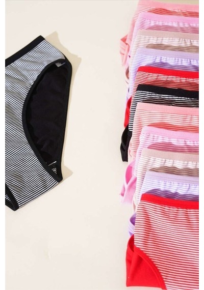 Tutku 12' Li Bayan Berry Bikini Külot Kombin 0594 Çok Renkli