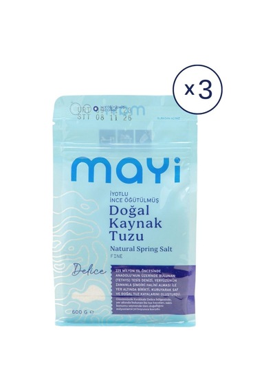 3'lü 600 Gr Ince Öğütülmüş Tuz Paketi