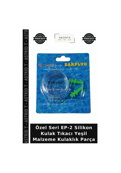 Özel Seri Ep-2 Silikon Kulak Tıkacı Yeşil Malzeme Kulaklık Parça