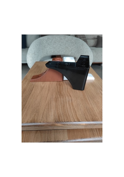 10 Cm. Koltuk Ayağı - Kanepe Ayağı - Mobilya Ayağı - Baza Ayağı - Bellona Ayak Vida Dahil Siyah