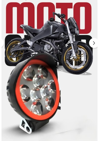 1 Adet 2 Modlu Motosiklet Led Far Takımı Flash Modu - Beyaz Işık 12v