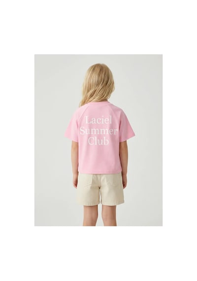 Poala Kids Summer Club Unisex Pembe Tshirt