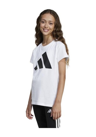 Adidas Essentials Çocuk Beyaz Yuvarlak Yaka Tişört Beyaz
