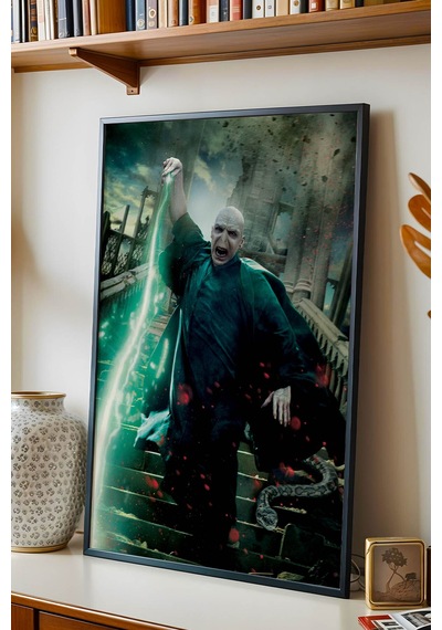 Lord Voldemort Özel Tasarım Çerçeveli Tablo - Lüks Harry Potter Karanlık Lord Sinematik Duvar Dekoru Siyah Lord Voldemort Özel Tasarım Çerçeveli Tablo - Lüks Harry Potter Karanlık Lord Sinematik Duvar Dekoru Siyah