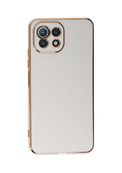 Mi 11 Lite Kılıf Volet Silikon - Beyaz Bz8683140453848
