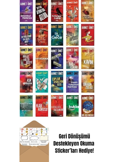 Ahmet Ümit Roman Seti 25 Kitap + Okuma Sticker'ları