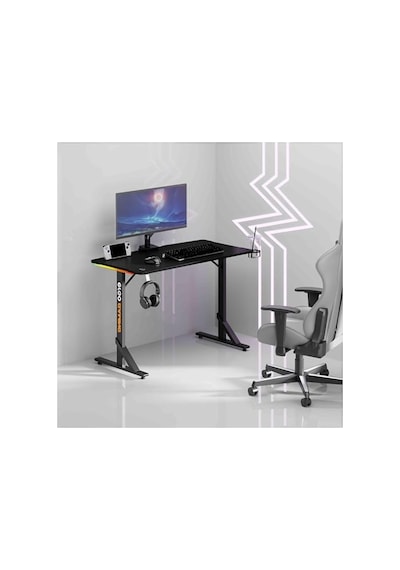 Rgb Aydınlatmalı 112x60 Cm Profesyonel Oyuncu Masası, Siyah 120x60 Rgb Aydınlatmalı 112x60 Cm Profesyonel Oyuncu Masası, Siyah 120x60