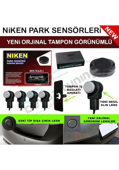 Park Sensörü Arka Sesli Lens Görünümlü Yeni Nesil Lens Gri
