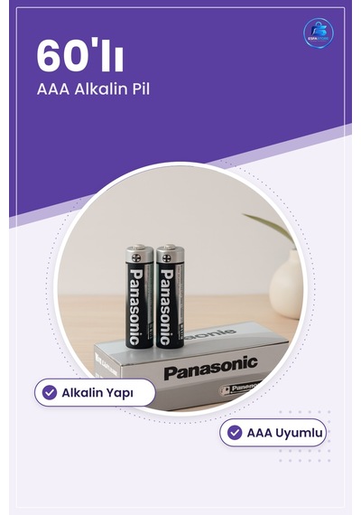 Aaa İnce Alkalin Pil 60'lı Uzaktan Kumanda Saat Oyuncak El Feneri