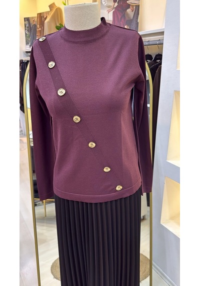 Nuss Triko Tunik Bordo 206