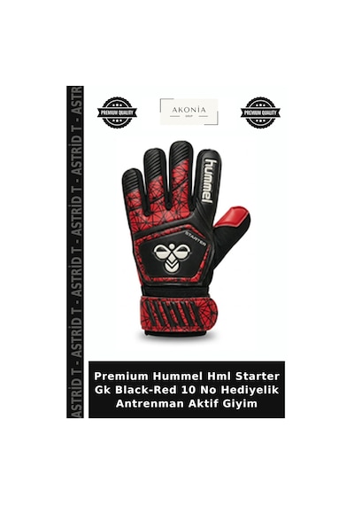 Premium Hummel Hml Starter Gk Black-red 10 No Hediyelik Antrenman Aktif Giyim Siyah - Kırmızı